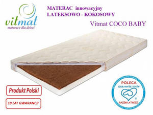 Materac Lateksowo-kokosowy Vitmat COCO Baby Antyalergic 140/70 - 2825997296