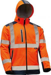 KURTKA ROBOCZA ODBLASKOWA SOFTSHELL VWJK177 BETA - POMARACZOWY FLUO-GRANATOWY - 2836908674