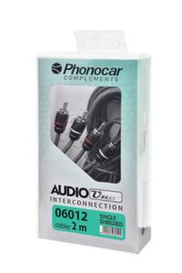 KABEL SYGNAOWY RCA 1XEKRAN+STER 2M AUDIO UNO "PHONOCAR" - 2846332592