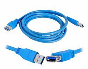 PRZEDUACZ USB 3.0 A(F) USB A (M) NIEBIESKI 180 CM