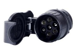 Adapter 13-7/12V - wyposaony w 13-biegunow wtyczk i 7-biegunowe gniazdo - 2856705309