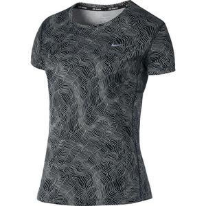 koszulka do biegania damska NIKE DRY MILER TOP SHORT SLEEVE PRINT / 799560-010 - 2852619821