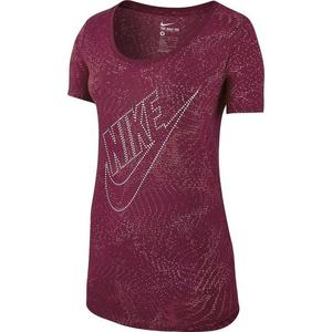 koszulka sportowa damska NIKE TEE BURNOUT GLITCH / 803993-620 - NIKE TEE BURNOUT GLITCH - 2852619833