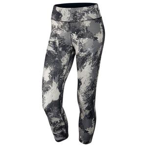 legginsy do biegania damskie 3/4 NIKE POWER ESSENTIAL CROP PRINT TIGHT / 848002-010 - NIKE POWER ESSENTIAL CROP PRINT TIGHT - 2852620785