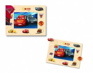 PUZZLE I UKADANKA DREWNIANA Z PINEZKAMI 2W1 - CARS 3 w sklepie Avocado Zabawki