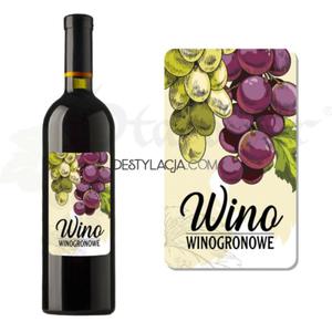 ETYKIETA SAMOPRZYLEPNA NA BUTELK - WINO DOMOWE ET18 / 1 szt - 2876892547