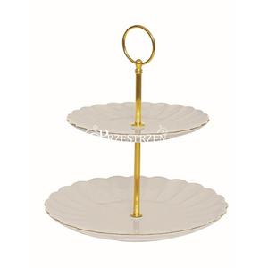 DWUPITROWA PORCELANOWA PATERA DO CIAST - ROYALE GREY GOLD - 2859801495