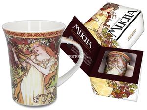 KUBEK PORCELANOWY CARMANI - ALFONS MUCHA - LATO - 4 PORY ROKU - 2859801798