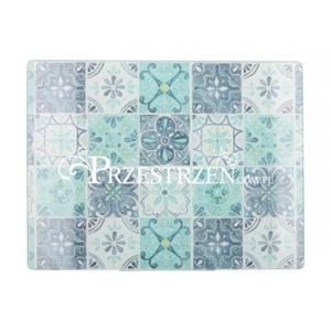 SZKLANA DESKA KUCHENNA Green Tile Mozaika - 2873543353