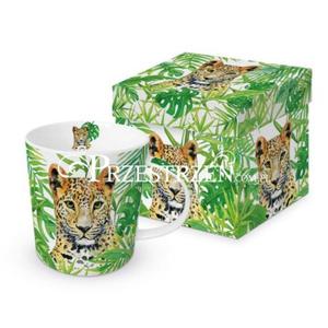 DUY KUBEK PORCELANOWY Leopard w dungli TROPICAL - 2873409639