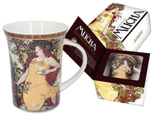 KUBEK PORCELANOWY CARMANI - ALFONS MUCHA - JESIE - 4 PORY ROKU - 2859802606