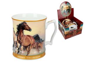 DUY KUBEK PORCELANOWY CARMANI Horses Collection - Konie w galopie - 2874208985