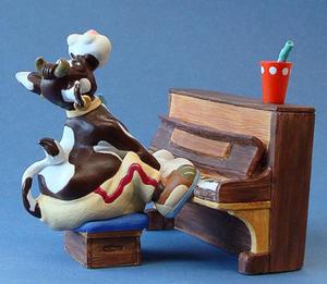 Figurka Parastone - So`Vache - Krowa przy pianinie - 2878271571