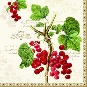 SERWETKI PAPIEROWE Botanical Art - Czerwona Porzeczka - 2586457775