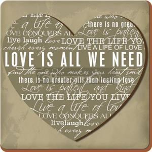 PODKADKI KORKOWE - LOVE IS ALL WE NEED - MAE - 2586458082