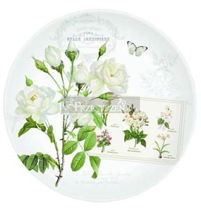 PORCELANOWY TALERZ DESEROWY - Natural - Kwiaty (324 NATU)