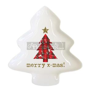 PORCELANOWY TALERZ / PӣMISEK - CHOINKA Tartan Tree - 2586459388