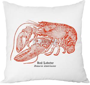 PODUSZKA OZDOBNA FRENCH HOME - RED LOBSTER - HOMAR - BIEL - 2586460386