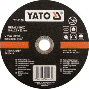 YATO TARCZA DO METALU INOX 125x1,0x22mm 6103 - 2827738335