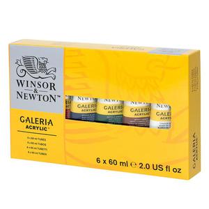 Farby akrylowe Galeria Winsor & Newton 6 kolorw w tubkach 60 ml - 2823191749