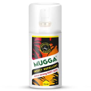 Repelent na owady Mugga Extra Strong spray 75 ml DEET 50% środek na owady, komary, kleszcze - 2860519256