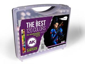 AK Acrylics 3Gen AK11707 BRIEFCASE: BEST OF 120 COLORS for WARGAMES, FANTASY, SCI-FI (120x17ml) - 2874600440