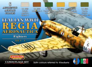 Zestaw kamuflaowych farb LifeColor CS19 REGIA AERONAUTICA WWII SET1 FIGHTERS - 2824063046