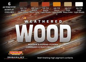 Zestaw kamuflaowych farb LifeColor CS20 WEATHERED WOOD - 2824063047