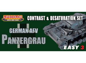 Zestaw kamuflaowych farb LifeColor MS02 GERMAN AFV PANZERGRAU - 2824063056