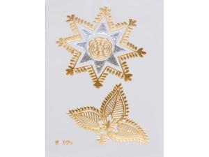 Gold Silver | Jewelry Flash Tattoo stickers W-195, 8x10cm - 2824064272