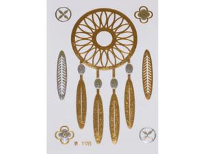 Gold Silver | Jewelry Flash Tattoo stickers W-198, 8x10cm - 2824064275