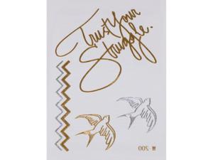 Gold Silver | Jewelry Flash Tattoo stickers W-200, 8x10cm - 2824064277