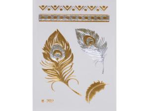 Gold Silver | Jewelry Flash Tattoo stickers W-202, 8x10cm - 2824064279