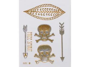 Gold Silver | Jewelry Flash Tattoo stickers W-204, 8x10cm - 2824064281