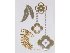 Gold Silver | Jewelry Flash Tattoo stickers W-205, 8x10cm - 2824064282