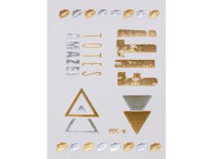 Gold Silver | Jewelry Flash Tattoo stickers W-209, 8x10cm - 2824064286
