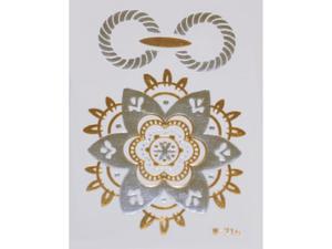 Gold Silver | Jewelry Flash Tattoo stickers W-216, 8x10cm - 2824064293