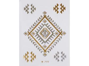 Gold Silver | Jewelry Flash Tattoo stickers W-219, 8x10cm - 2824064296