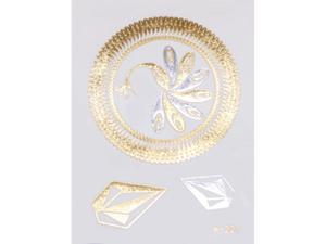 Gold Silver | Jewelry Flash Tattoo stickers W-221, 8x10cm - 2824064298