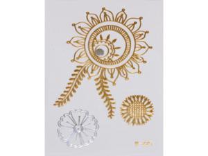 Gold Silver | Jewelry Flash Tattoo stickers W-225, 8x10cm - 2824064302