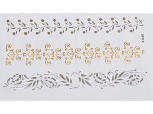 Gold Silver | Jewelry Flash Tattoo stickers X-010, 15x9cm - 2824064313