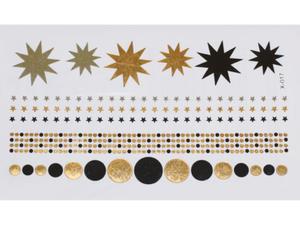 Gold Silver Black | Jewelry Flash Tattoo stickers X-017, 15x9cm - 2824064320