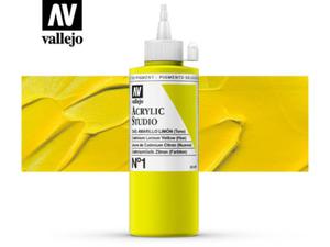 Vallejo Acrylic Studio 22001 Camium Lemon Yellow (Hue) (200ml) - 2860513932