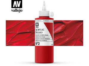 Vallejo Acrylic Studio 22002 Cadmium Red (Hue) (200ml) - 2860513933