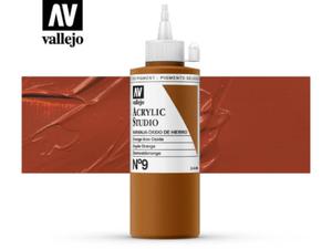 Vallejo Acrylic Studio 22009 Orange Iron Oxide (200ml) - 2860513940