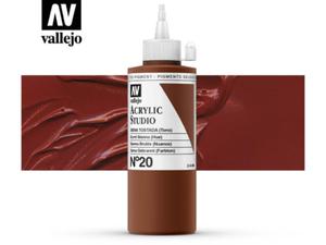 Vallejo Acrylic Studio 22020 Burnt Sienna (Hue) (200ml) - 2860513951