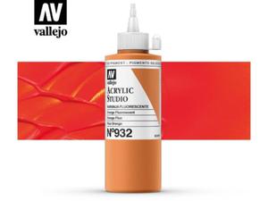 Vallejo Acrylic Studio 22932 Fluorescent Orange (200ml) - 2860513984