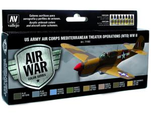 Vallejo Model Air US Army Air Corps Set 71183 Mediterranean Theater Op. (MTO) WWII (8)
