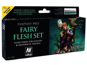 Vallejo Pro Nocturna 8 Color Set 74101 Fairy Flesh Set (8)