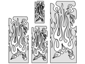 ARTOOL FH FM 2 Flame Master The Multiple (4 pcs) Freehand Airbrush Templates by "Mr. J" Julian Braet - 2865493588